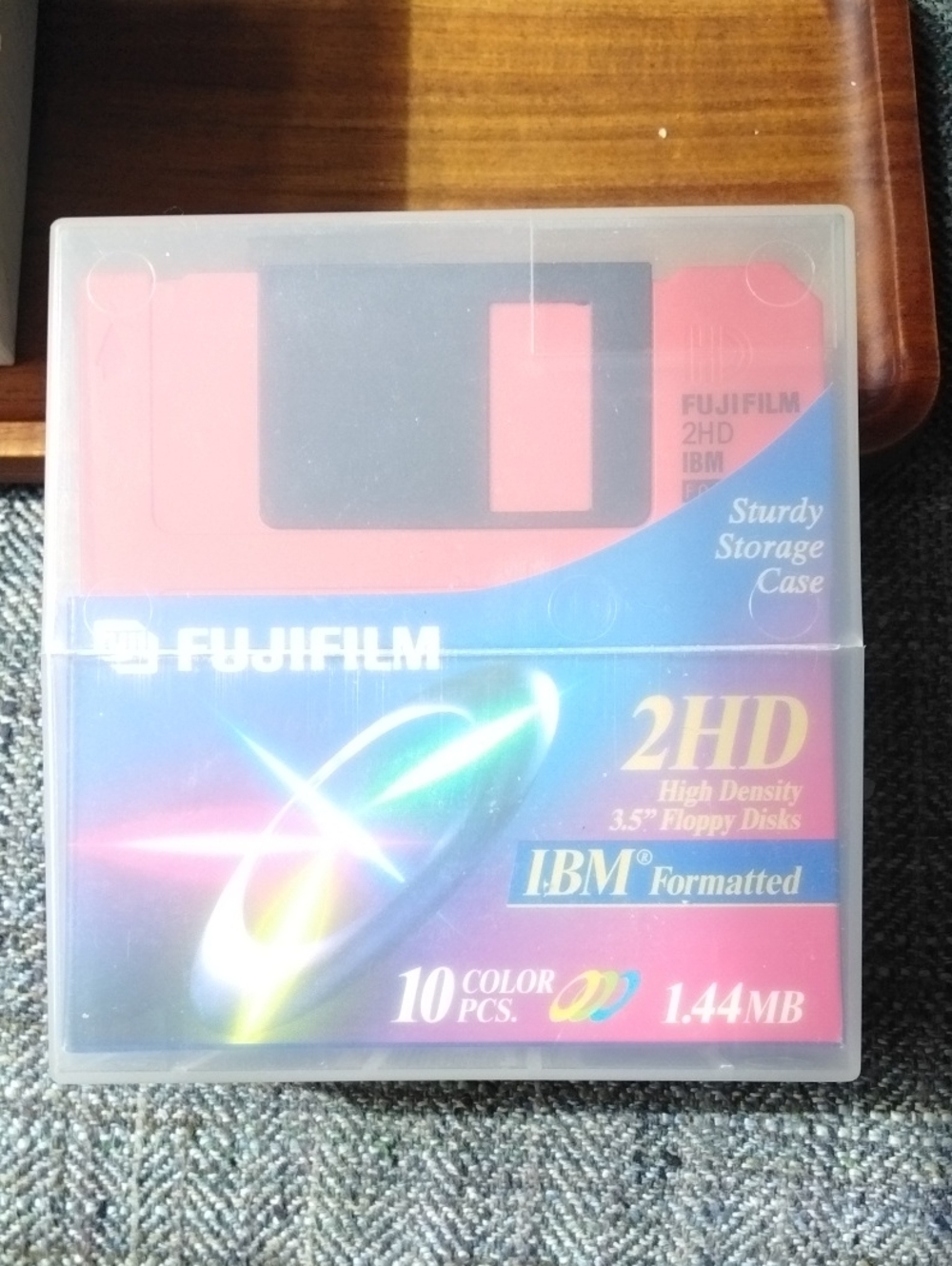 Fujifilm Red and Blue 3.5" Floppy Disk Storage Case